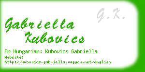 gabriella kubovics business card